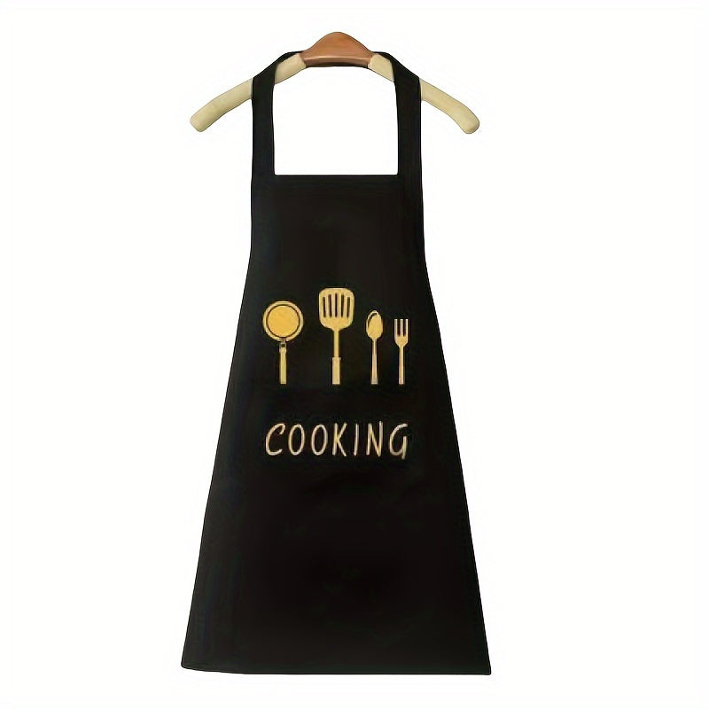 Waterproof Oil-Proof Kitchen Apron for Women Adjustable Waist Cooking Utensil Protector