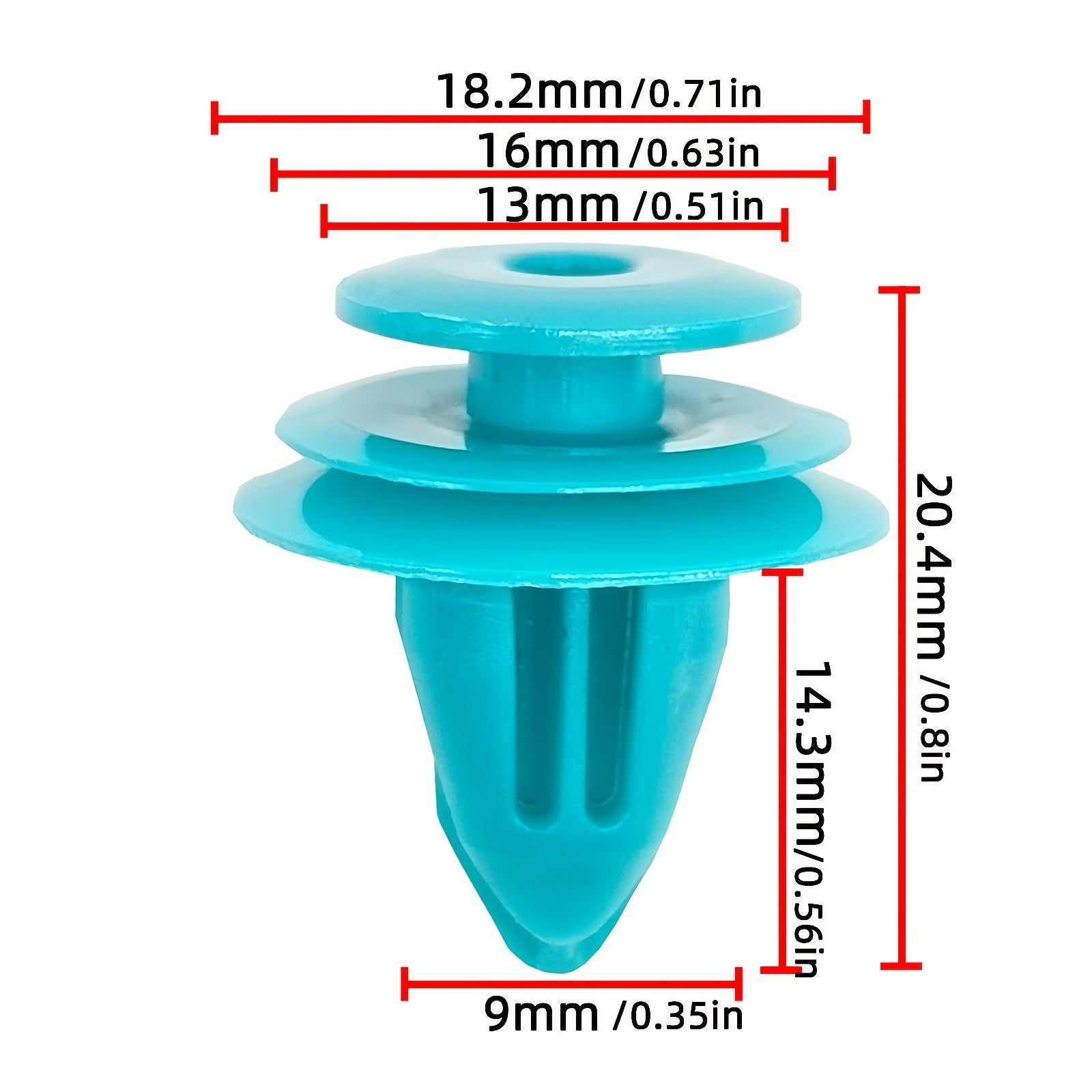 50 Pcs Car Door Panel Clips White Green Plastic Fasteners for Bumper Trim