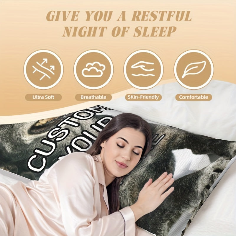 Custom Photo Body Pillowcase 50.8x137.16cm Double-Sided Plush Cover