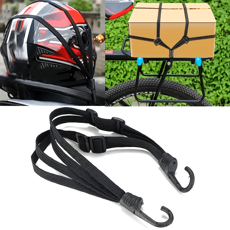 High-Stretch Rubber Retractable Strap for Helmets Luggage Motorcycle Secure Attachment