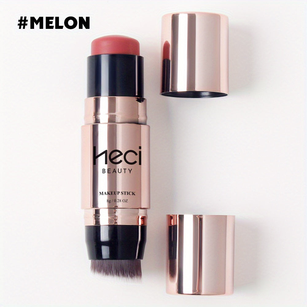 Women Waterproof Double-Ended Blush Stick with Lip Gloss Eyeshadow