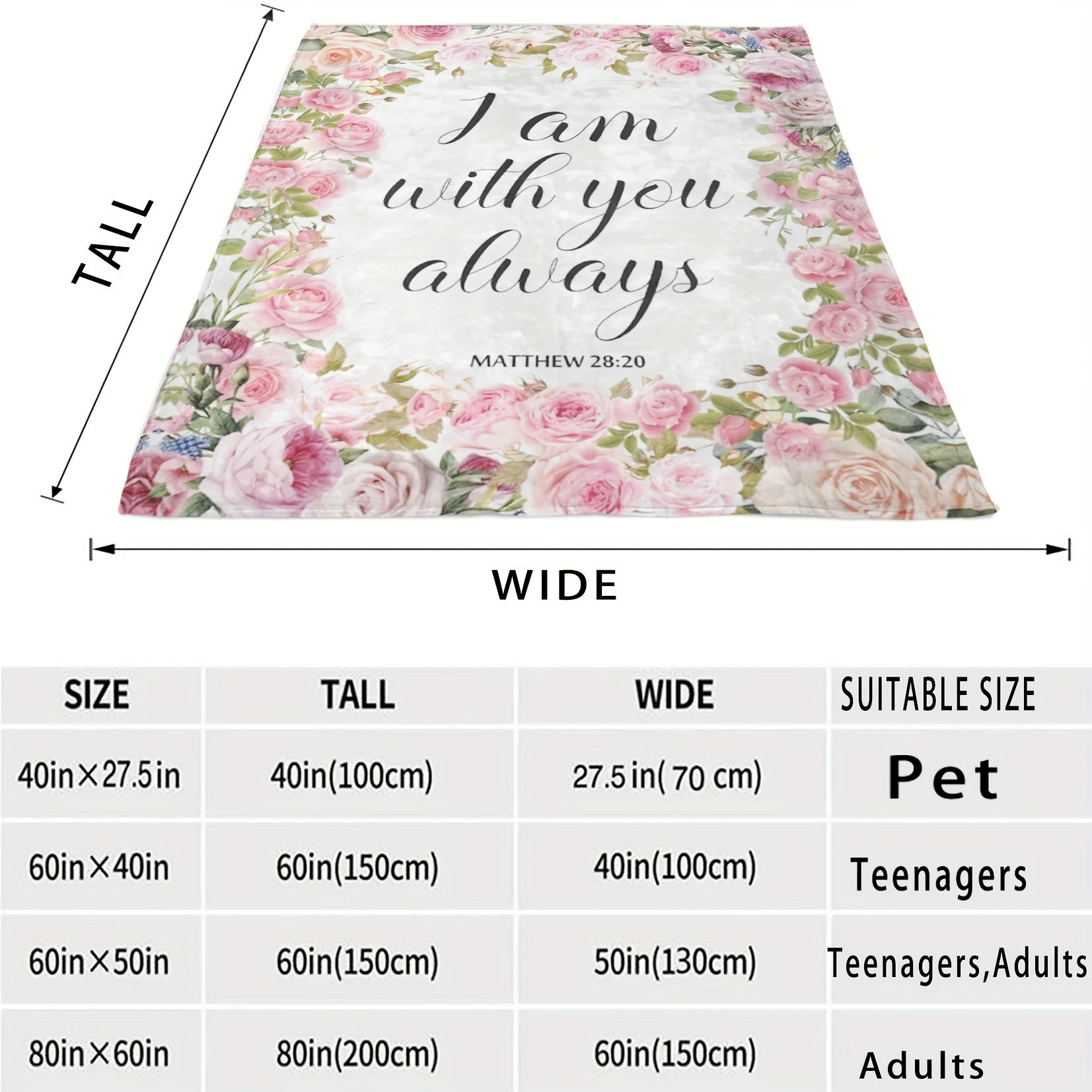 Cozy Flannel Blanket with Inspirational Messages Bible Verses and Prayers for All Seasons