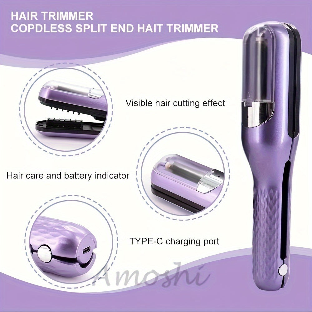Portable USB Rechargeable Hair Clippers for Split End Repair