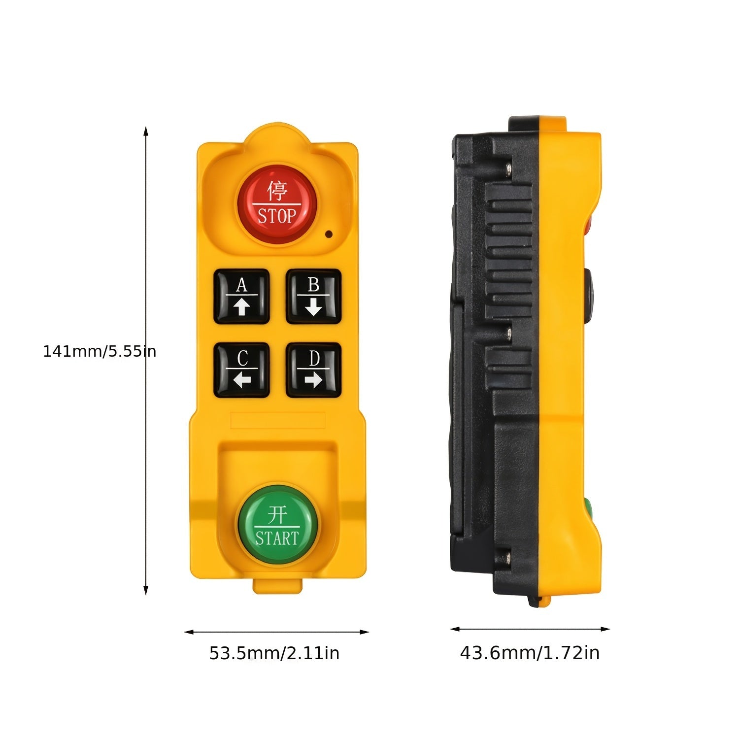Wireless 4-Channel RF Relay Switch Remote Control Wall Mount Shock-Resistant for Computers
