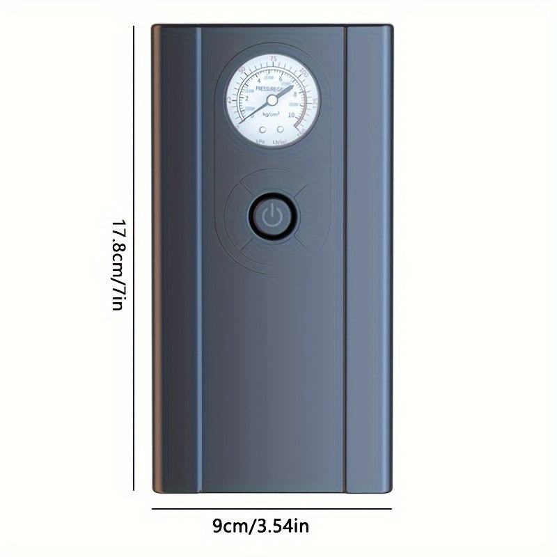 Высокоскоростной портативный воздушный компрессор с цифровым манометром для накачки автомобилей, мотоциклов, велосипедов