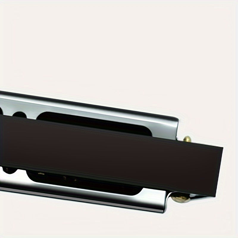 Губная гармошка диатоническая на 24 отверстия в тональности C, черный металл, с футляром