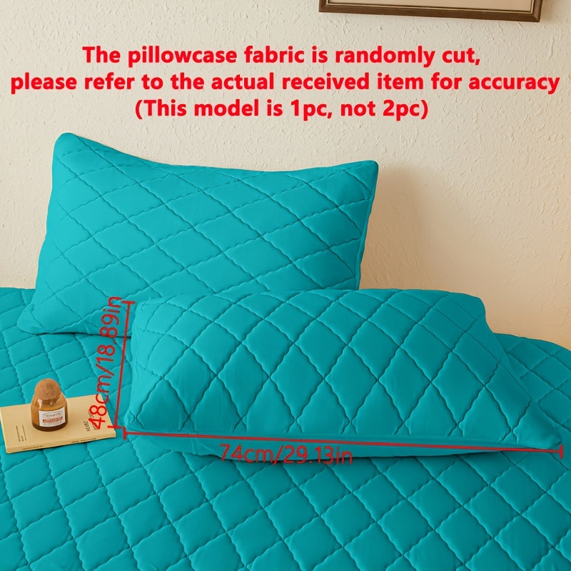 Conjunto de fundas de almohada transpirables e impermeables con protector anti polvo y patrón de cuadrícula diagonal