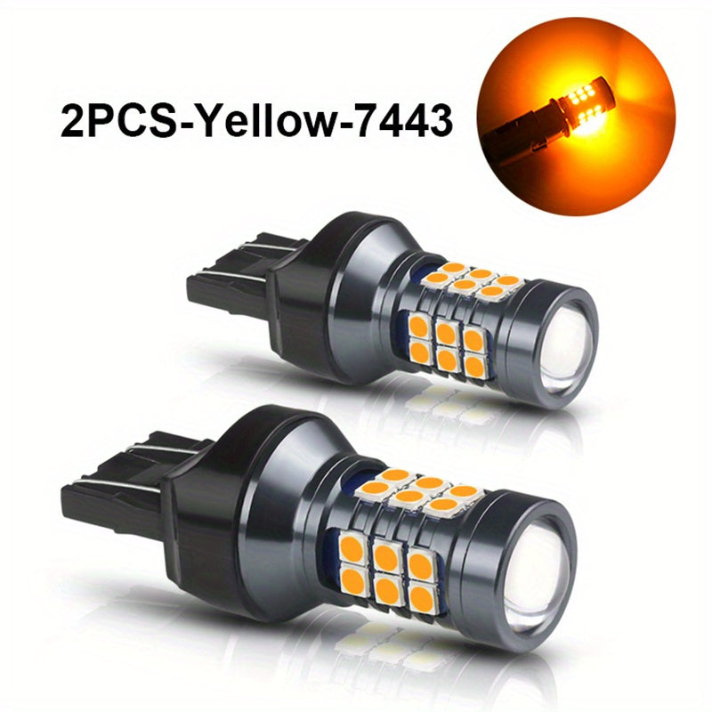 2 Pcs T20 LED 7440 7443 W21W W21/5W Bright Car Signal Backup Lights