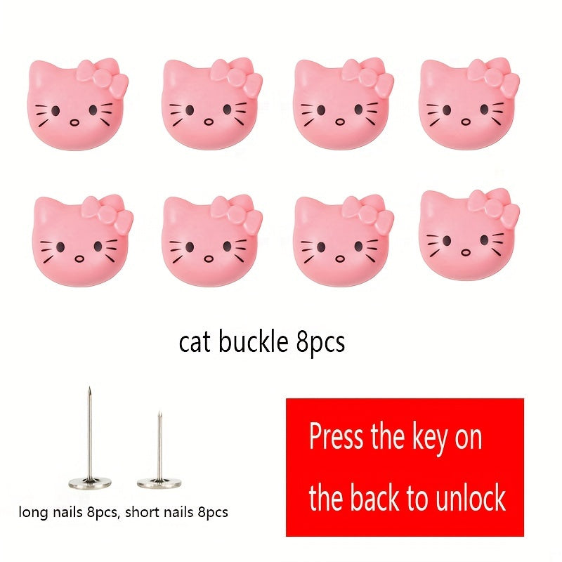 Set of 8 or 12 Sanrio Quilt Grippers Bed Sheet Fasteners Non-Slip Reusable Safety Clips