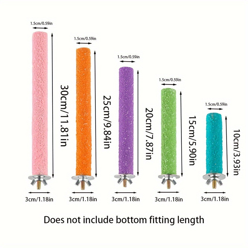 Colorful Parrot Grinding Teeth Stick Bird Cage Perch and Toy