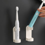 Wall Mount Toothbrush Holder Plastic Open Storage No Electricity Bathroom Accessory