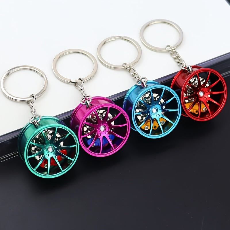 Universal 360° Rotating Car Keychain Pendant Creative Car Decor Gift