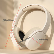 Wireless Over-Ear Headphones with 20H Playtime Noise-Canceling Microphone Foldable White
