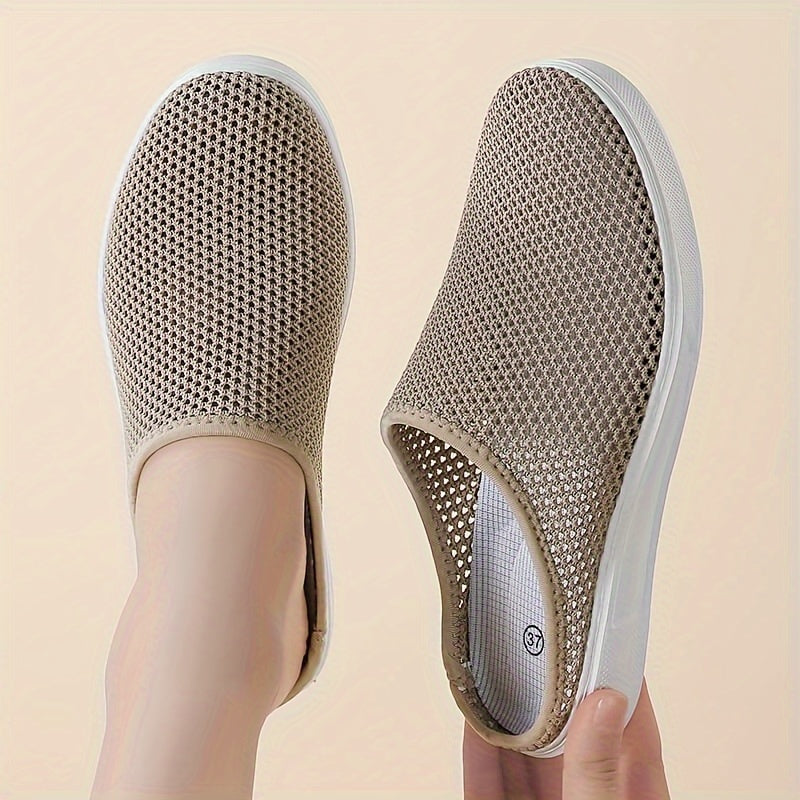 Plus Size Women's Mesh Slip-On Sneakers Lightweight Breathable Casual Shoes