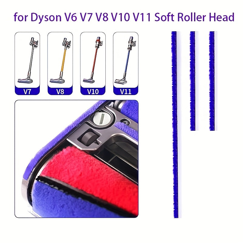 Replacement Parts for Dyson V6 V15 Vacuum Cleaners Soft Plush Striped Accessories