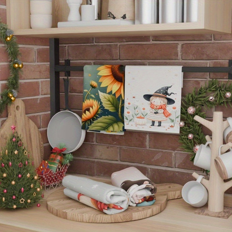 Set of 4 Christmas Kitchen Towels 45.72x66.04cm Festive Decor Merry Christmas