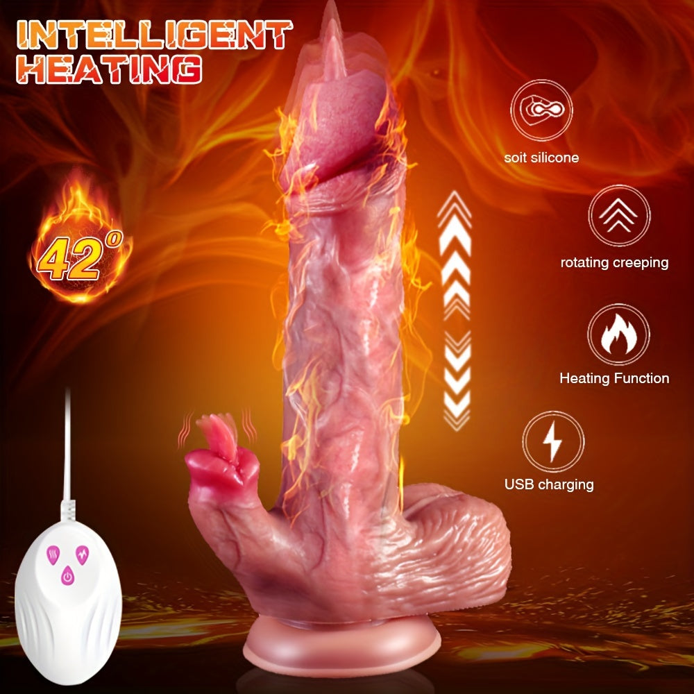 Female Masturbator Realistic Insertable Vibrating Dildo with 9 Modes