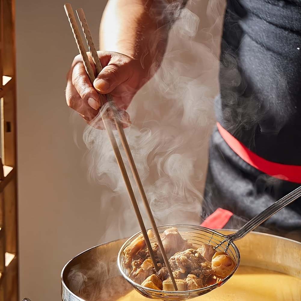 Palillos de cocina de madera de 13 pulgadas para fideos, frituras, olla caliente, reutilizables, duraderos