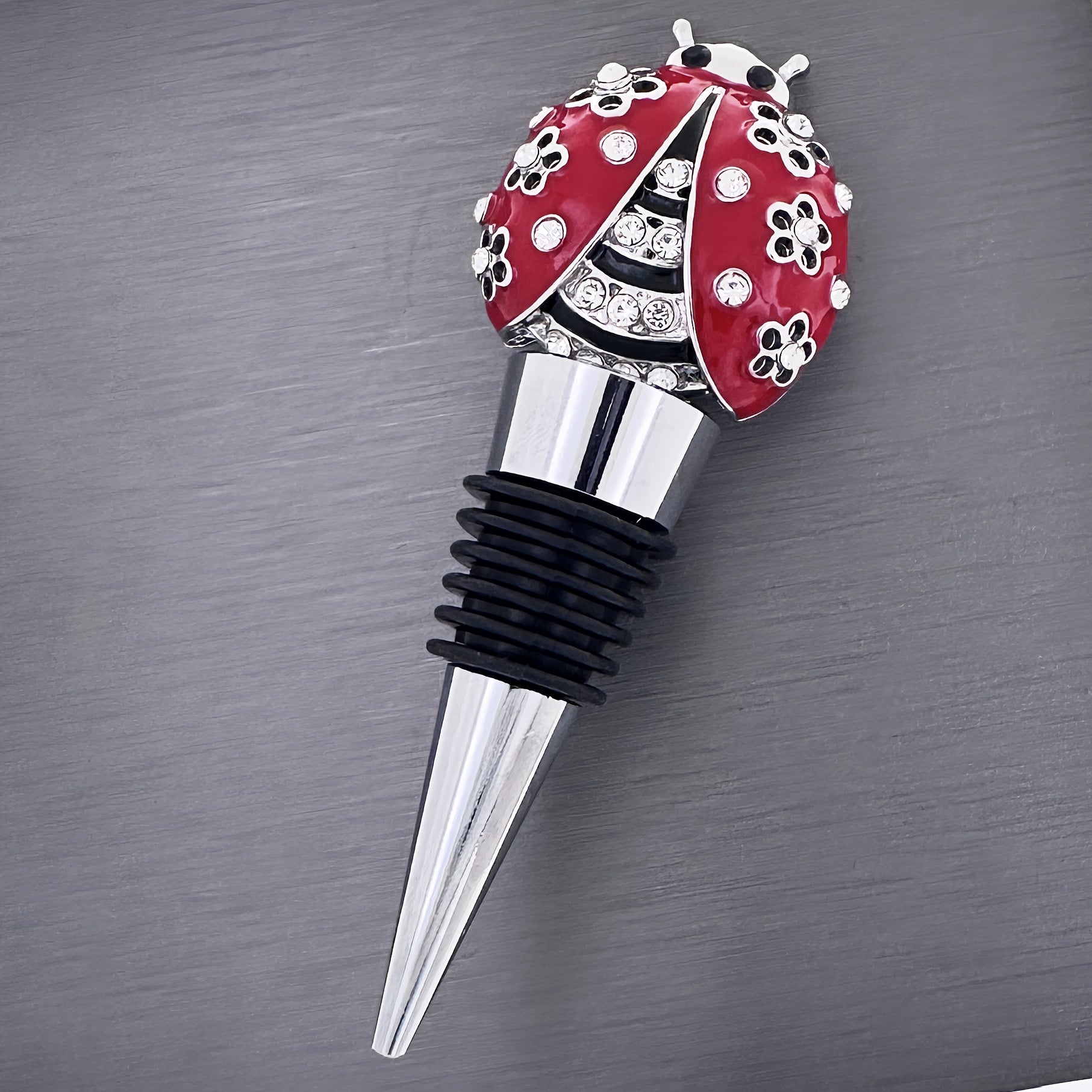 Блестящая винная пробка в виде божьей коровки с стразами - отлично подходит для баров и вечеринок, идеальный подарок для мамы или девушки, декоративный закрыватель.