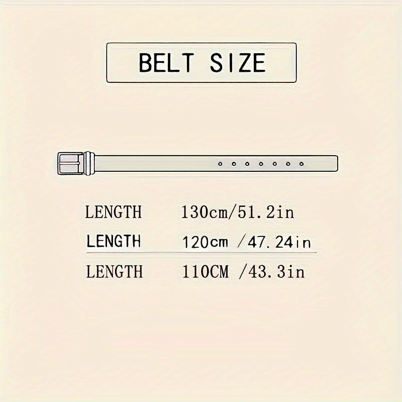 Men's Genuine Cowhide Leather Belt with Pin Buckle Casual Gift for Men