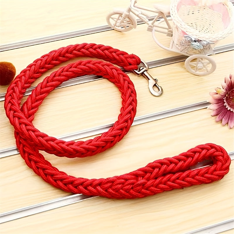 Nylon Braided Dog Leash 5 Ft for Training and Walking