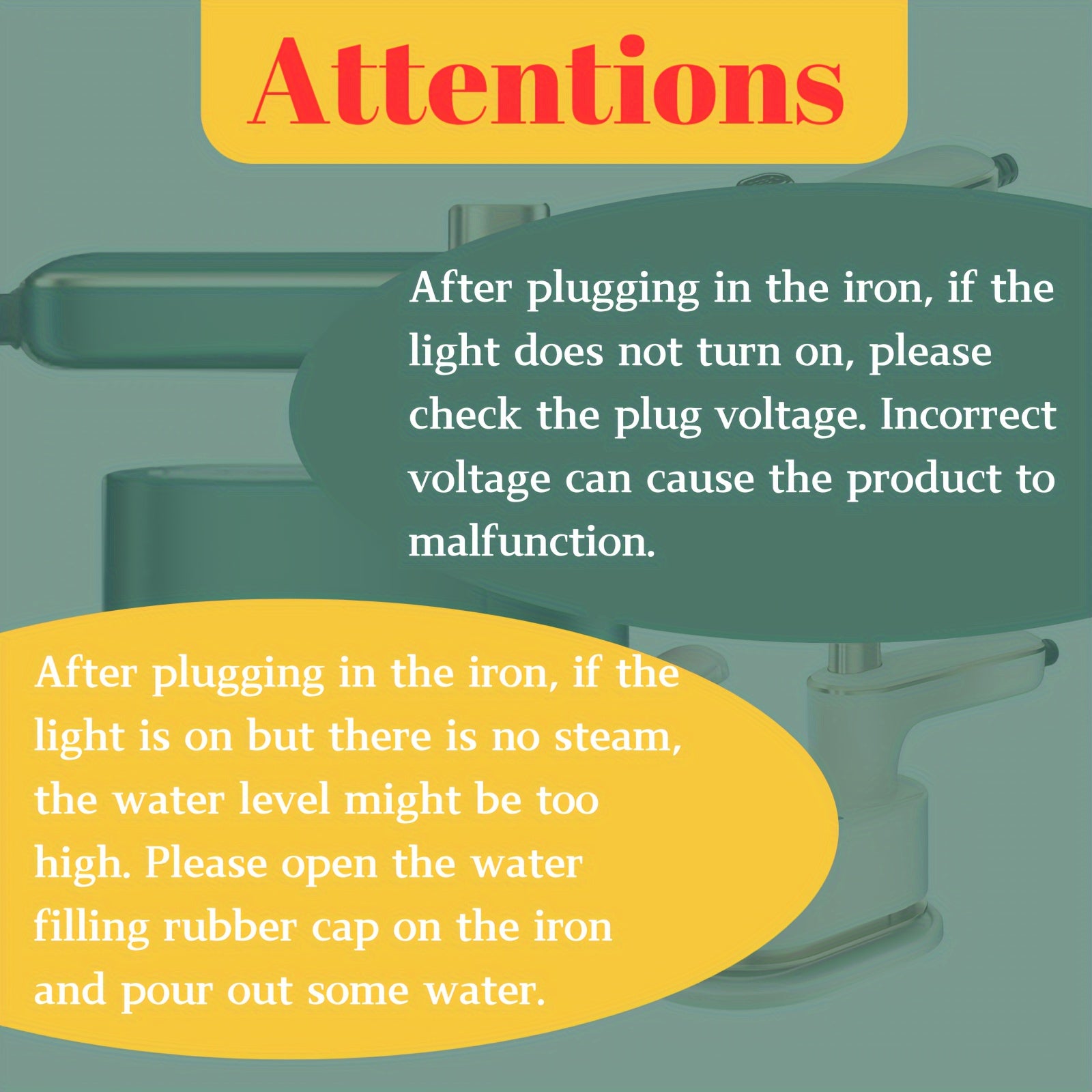 Handheld Steam Iron with 15-Second Heating Portable Travel Dry Wet Iron