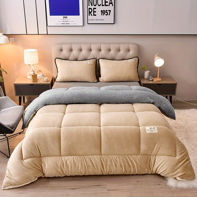 Геометрический узор одеяло-комплект из мягкого молочного бархата, устойчивого к пятнам, для всех сезонов