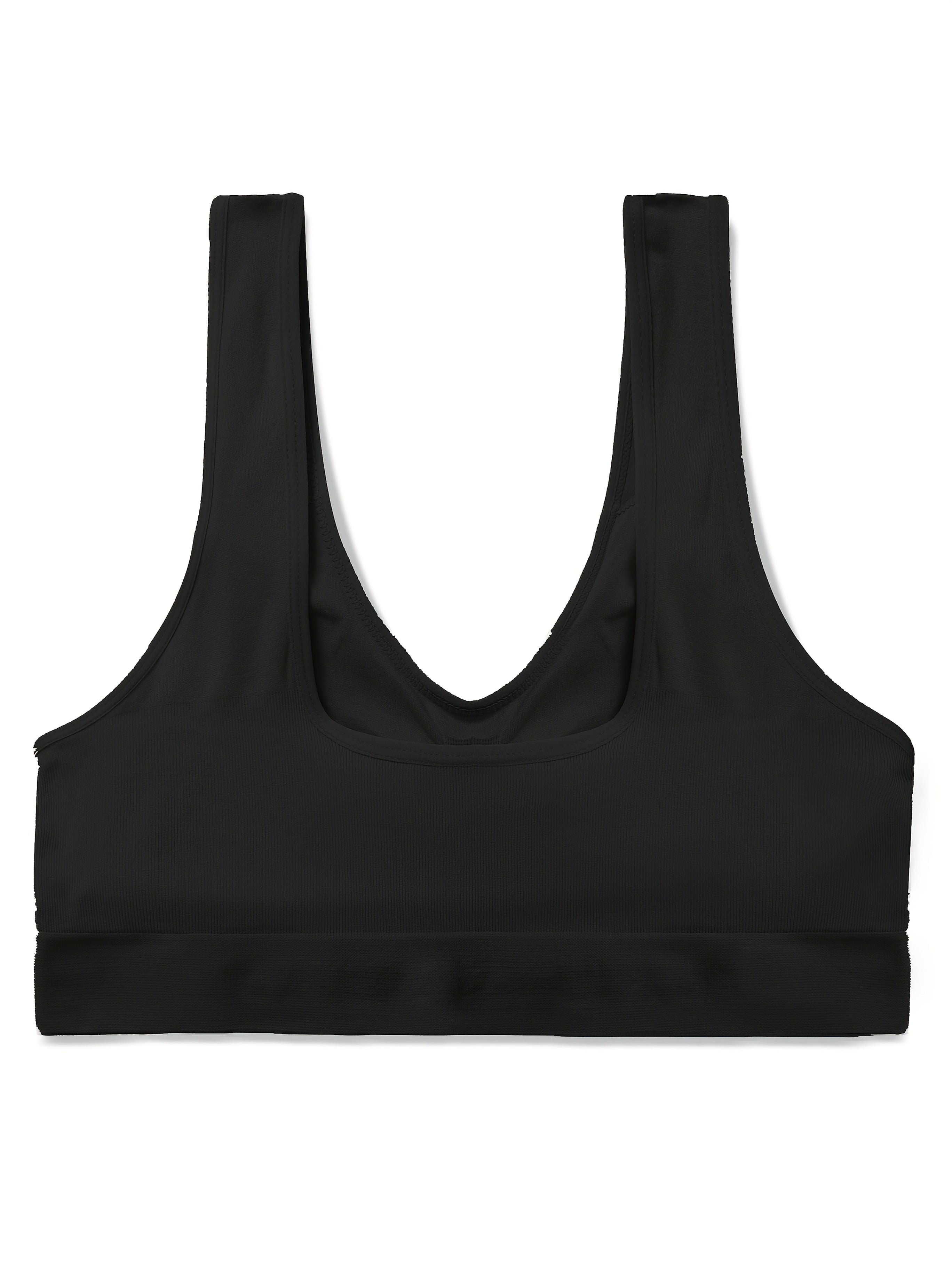 Women's Plus Size Black Sports Bras Pack Breathable Wireless Comfortable