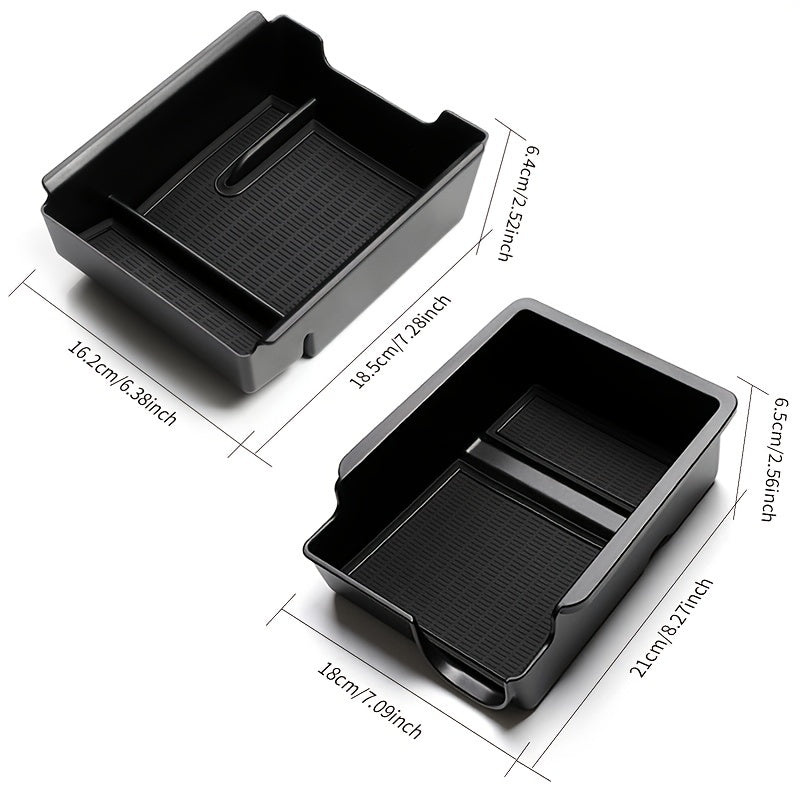 2 Packs Car Center Console Organizer for Tesla Model 3/Y, Storage Box, Tidy Interior
