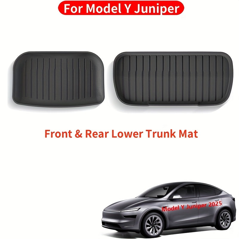 All-Weather TPE Lower Trunk Mat for Model Y Rear Cargo Liner Waterproof Non-Slip