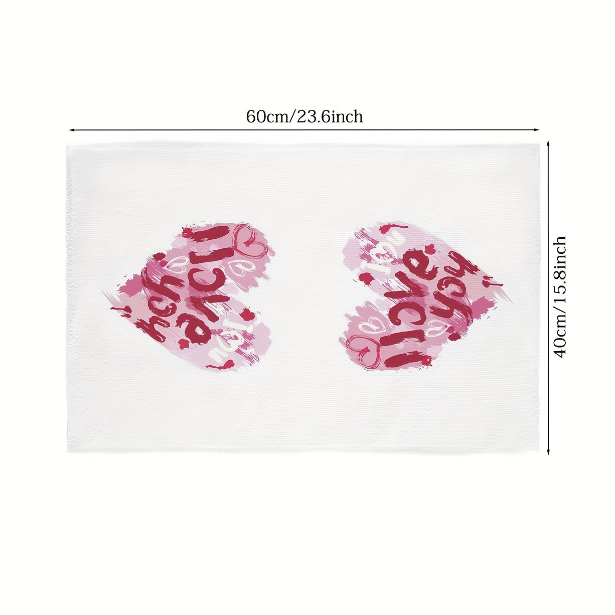 Kitchen Cleaning Set With Heart Pattern Dishcloth Scouring Pad and Cloth