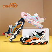 Kids Summer Sandals Breathable Mesh Non-Slip Toe-Collision Hook-and-Loop Outdoor Casual