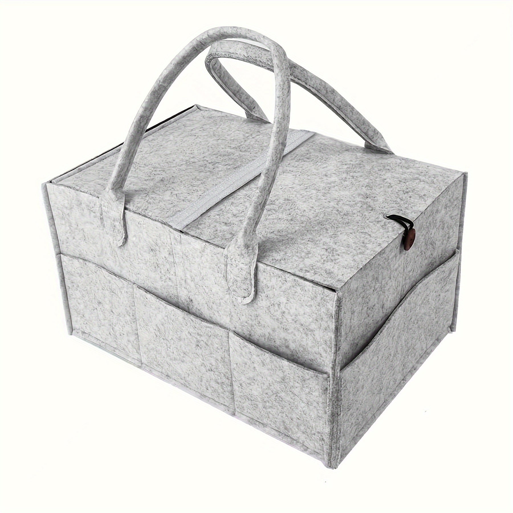 Qopqog'li choyshab tashkilotchisi to'plami, felt choyshab sumkasi, bolalar o'yinchoq qutisi, bolalar sumkasi, aravacha uchun kulrang