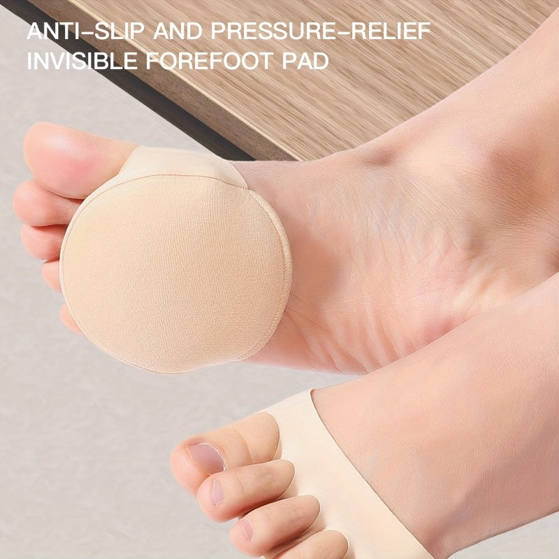 Women's Foam Forefoot Cushions Half-Size Anti-Wear Foot Pads, Comfortable Shoe Inserts