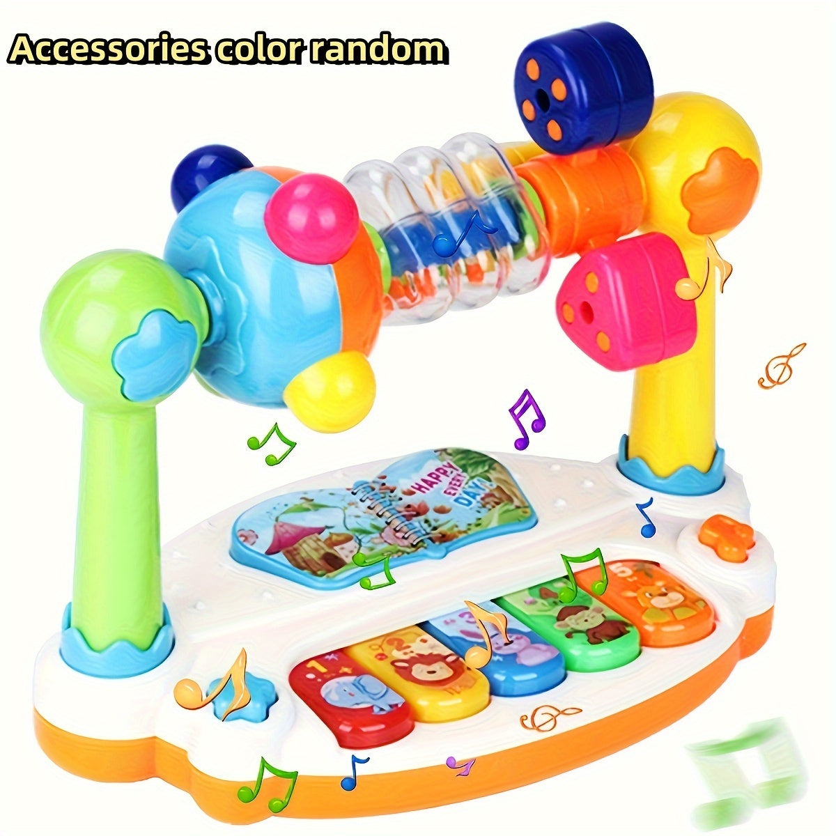 Children's Music Piano Toy for Early Childhood Education, Plastic, Mixed Color