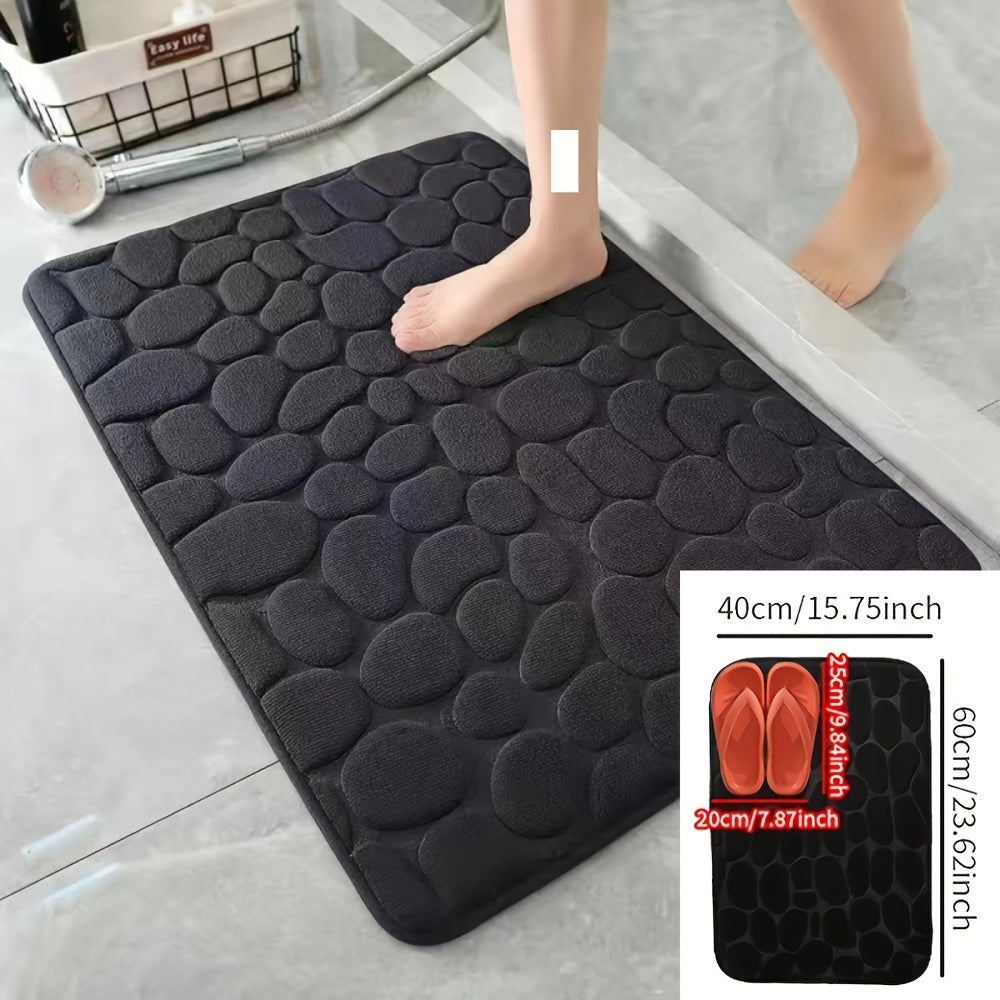 Seashell Bathroom Rug Non-Slip Polyester Mat Absorbent Easy to Clean