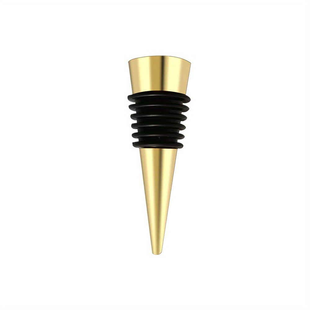 Handmade Gold Finish Wine Stopper with Flat Head and Hole
