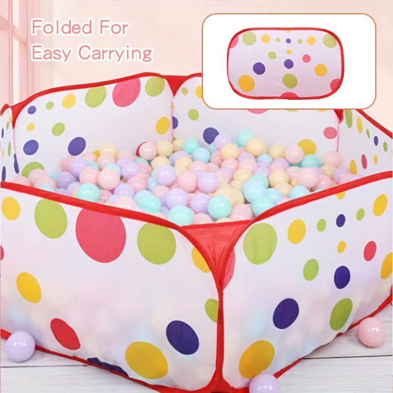 121.92cm Pop-Up Ball Pit Play Tent for Kids Indoor Outdoor Crawling Playpen with Floral Design