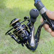 Metal Spinning Fishing Reel 14 Ball Bearings Long Casting Freshwater Black