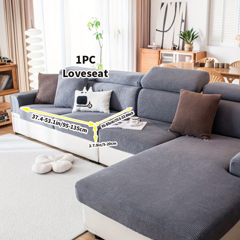 Эластичный чехол на диван, всесезонный, моющийся, прочный, противоскользящий, для кресла до 4-х мест, современный домашний офис