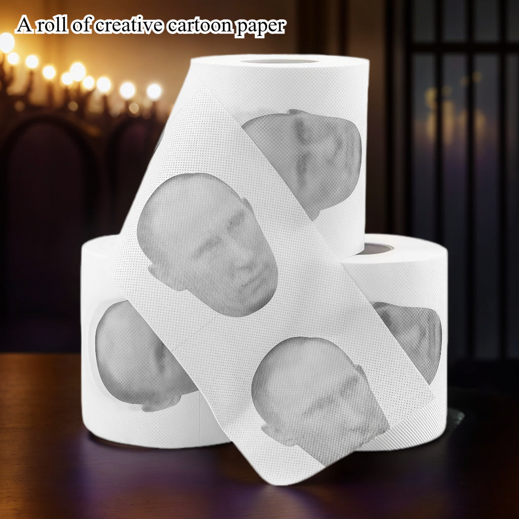 Biodegradable bambuk hojatxona qog'ozi, ko'p qavatli, uzluksiz rulo, bosma dizayni bilan, partiyalar va kundalik foydalanish uchun