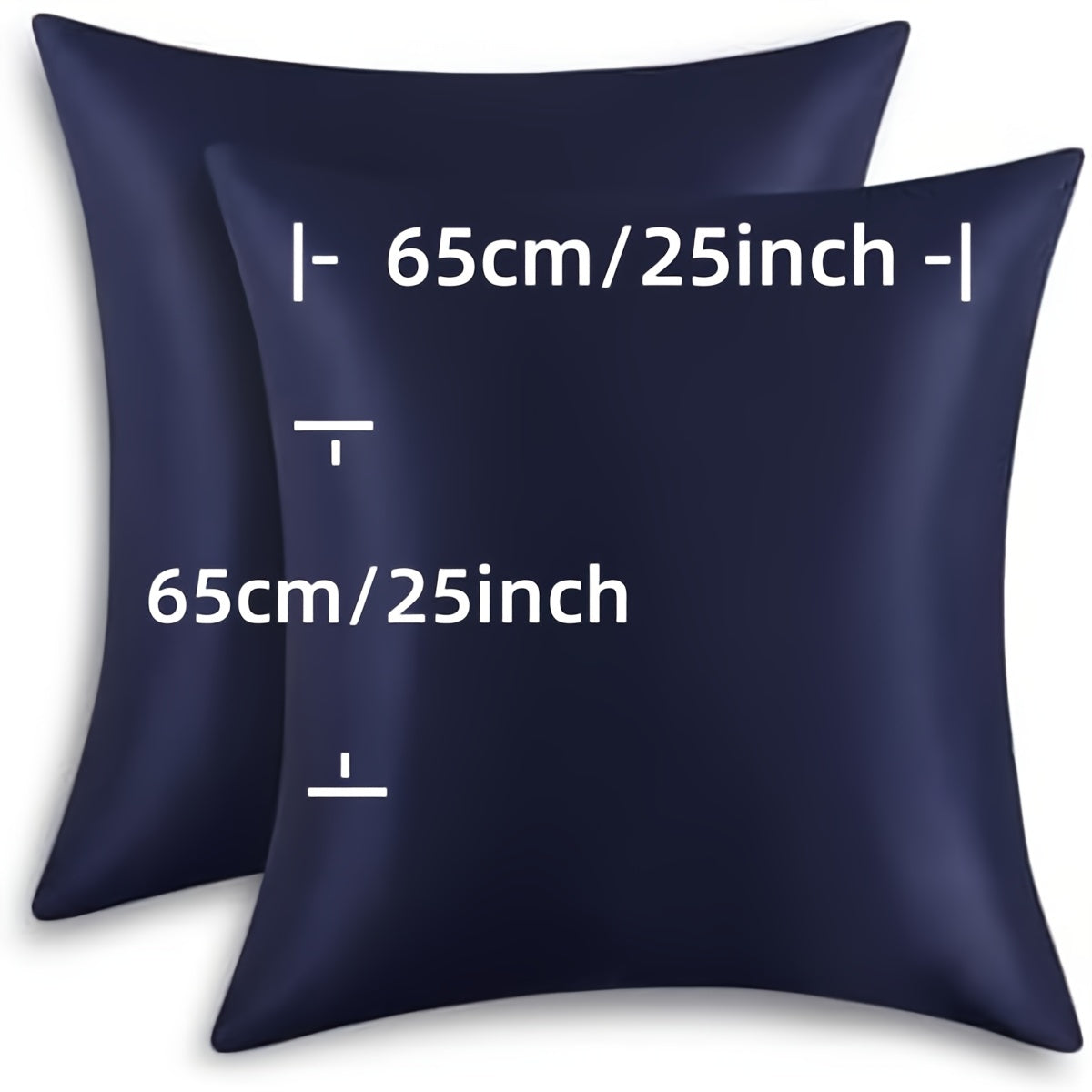 Luxurious Satin Pillowcases Solid Color Zipper Closure Skin-Friendly Hair-Protective