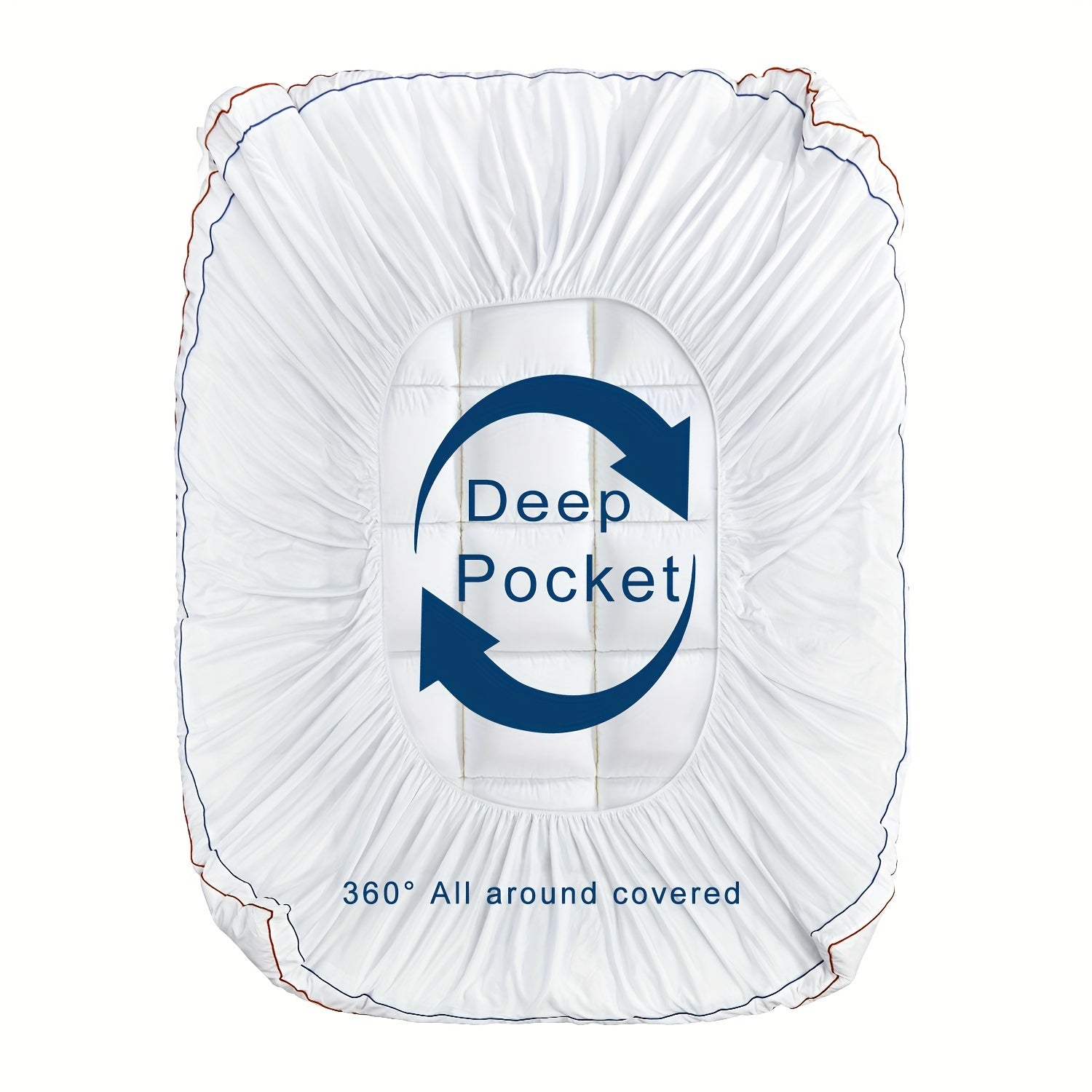 Memory Foam Mattress Topper Queen Extra Thick Breathable Soft Quilted Support