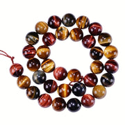 Natural Three-Color Tiger Eye Beads for Jewelry Making Wholesale