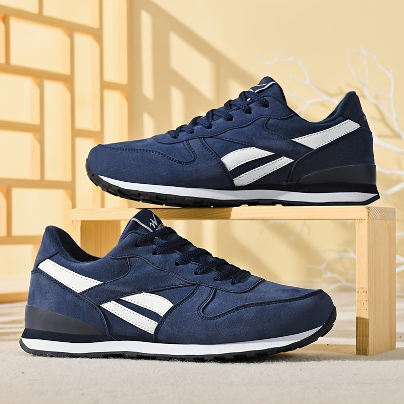 Men's Casual Non-Slip Lace-Up Sneakers for Outdoor Jogging and Walking