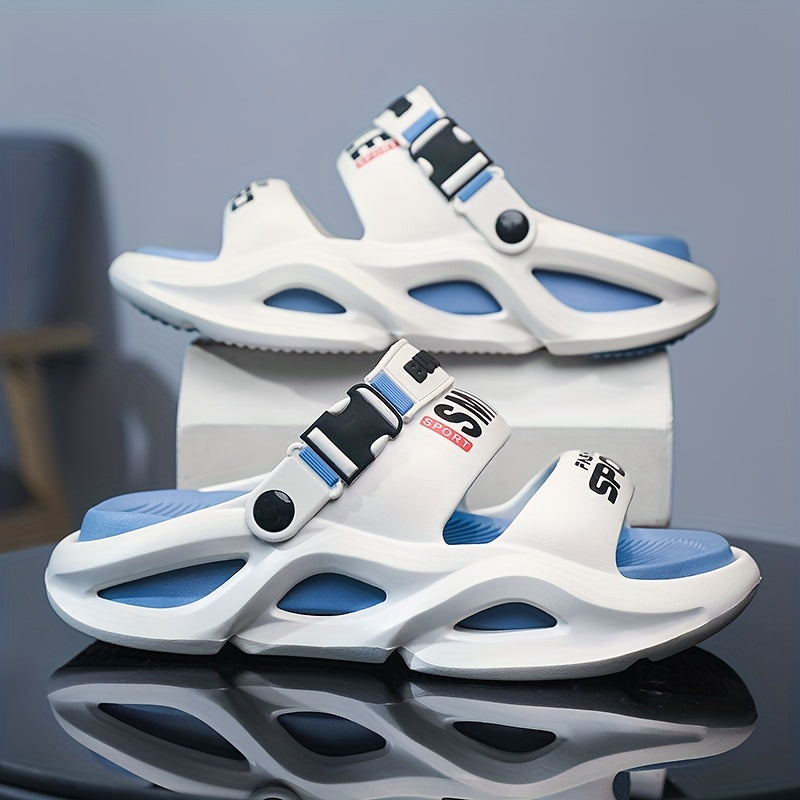 Men's Summer Slides with Thick Soles Breathable EVA Indoor Outdoor Water Park