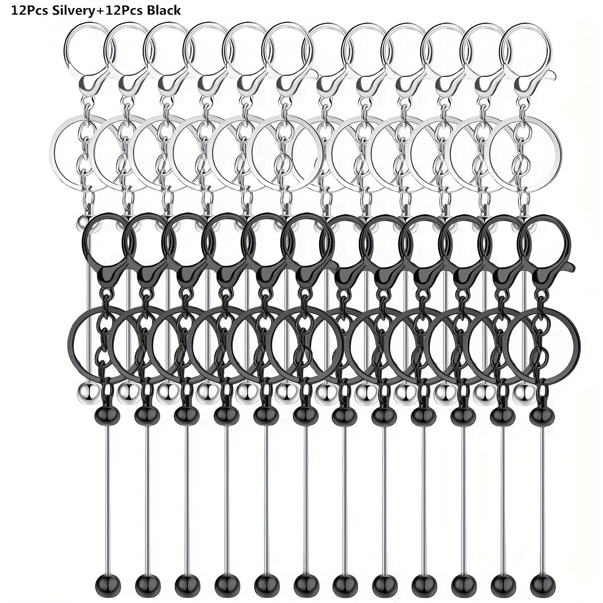 Unisex Gold Keychain with Christmas Beads for DIY Crafting and Gifts