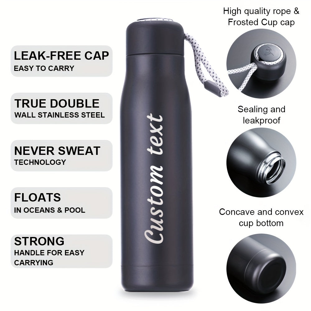 Custom Engraved Anime Stainless Steel Water Bottle Insulated Travel Gift Available in Two Sizes