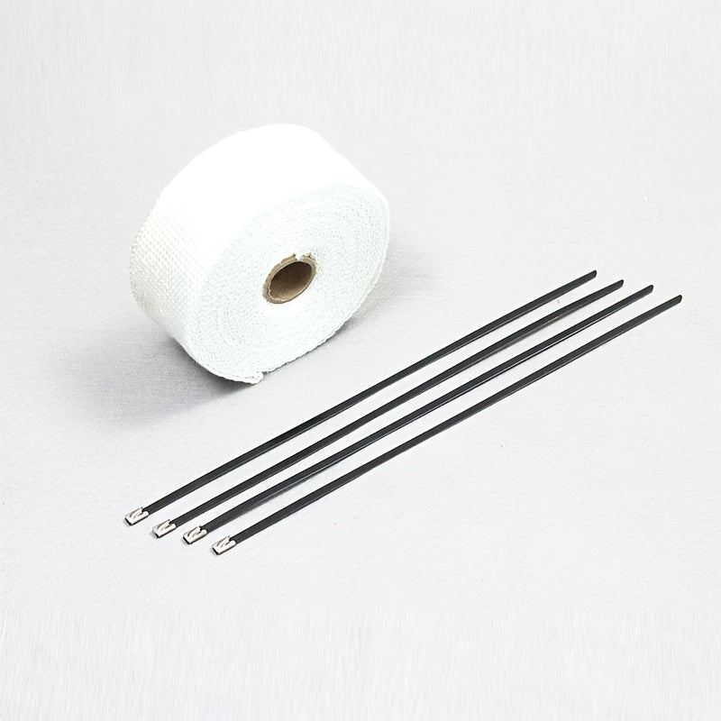 Fiberglass Exhaust Heat Wrap 5m for Motorcycle and Car Pipe Insulation