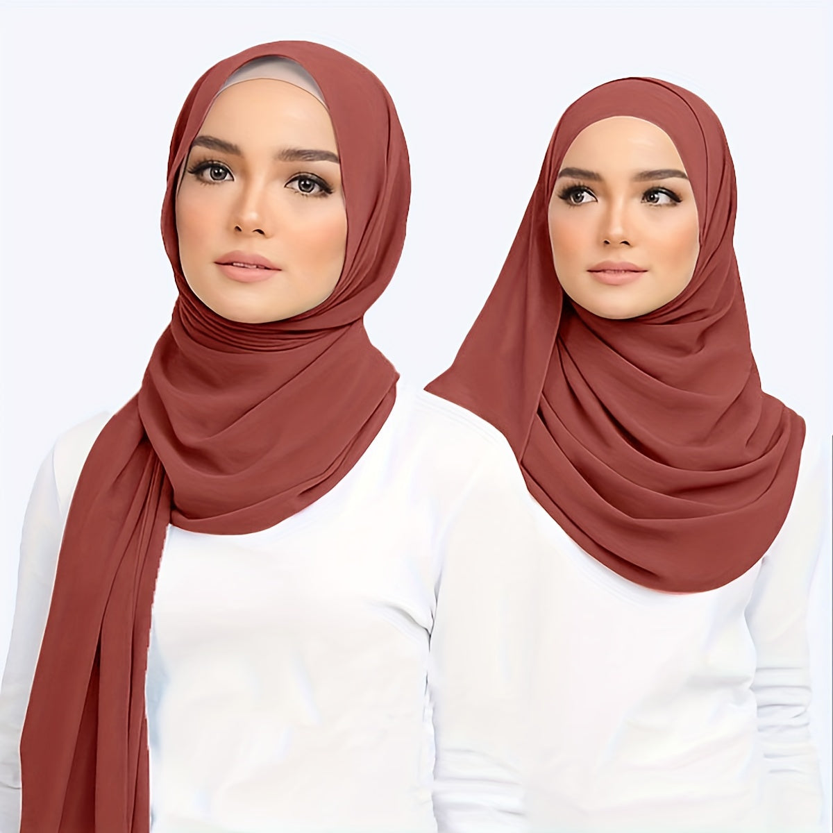 Women’s Lightweight Solid Color Breathable Hijab Shawl with Windproof and Sun Protection